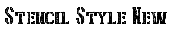 Stencil Style New font preview